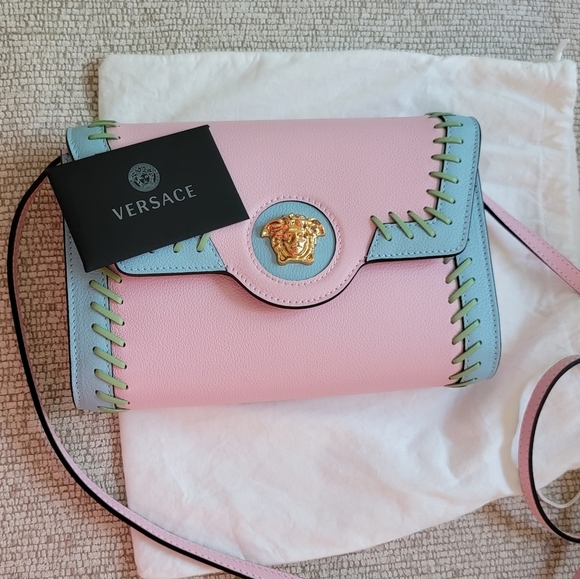 Versace La Medusa Two-Tone Leather Crossbody Bag NWT - Picture 15 of 15